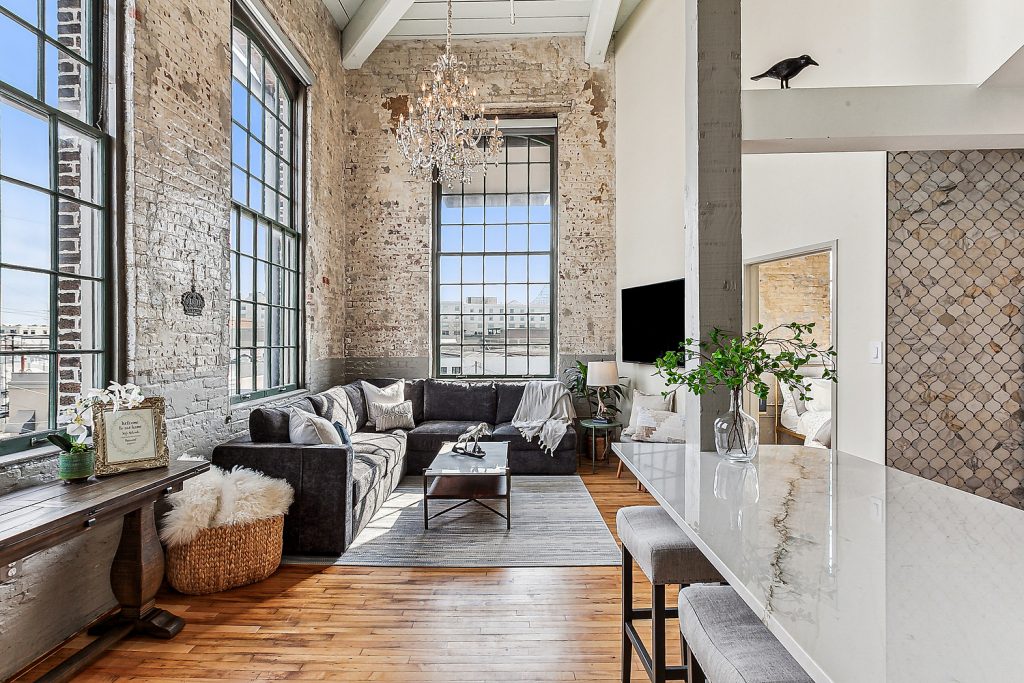 Furnished mid term condo living room
