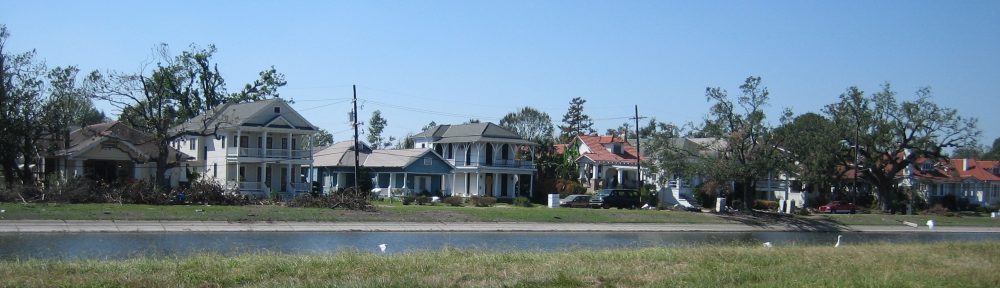 Bayou Saint John neighborhood in New Orleans